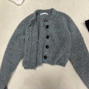 Zara button down sweater